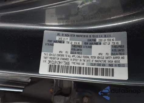 2017 Toyota Yaris Ia из США, поврежденный, VIN 3MYDLBYV3HY173485